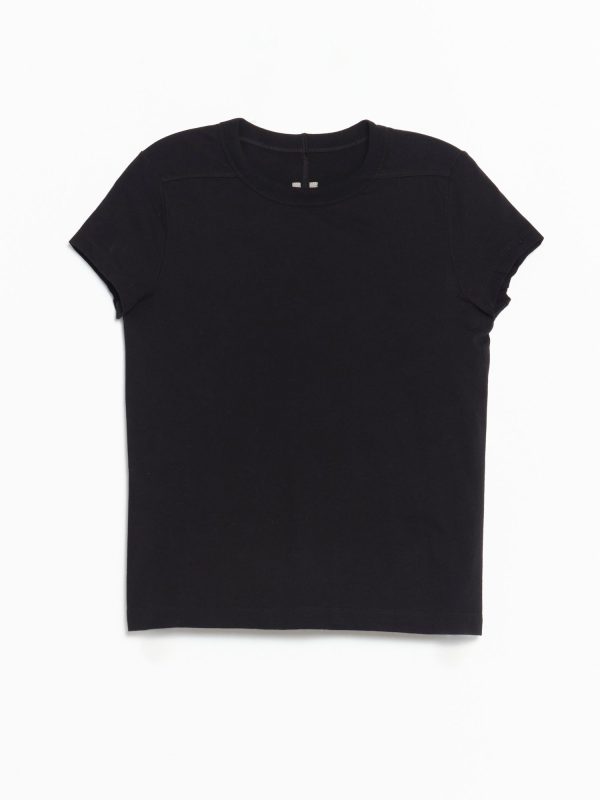 Rick Owens Cropped Level T - Black Classic Cotton Jersey
