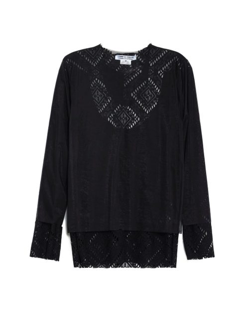 CDG_11006_275.jpg Comme des Garçons Eyelet LS with Mesh Overlay