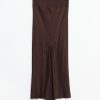 Rick Owens Calf Bias Skirt - Mahogany