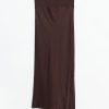 Rick Owens Calf Bias Skirt - Mahogany