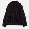 Nicholas Daley Zip-Through Shirt Jacket, Navy and Orange Check, view 2