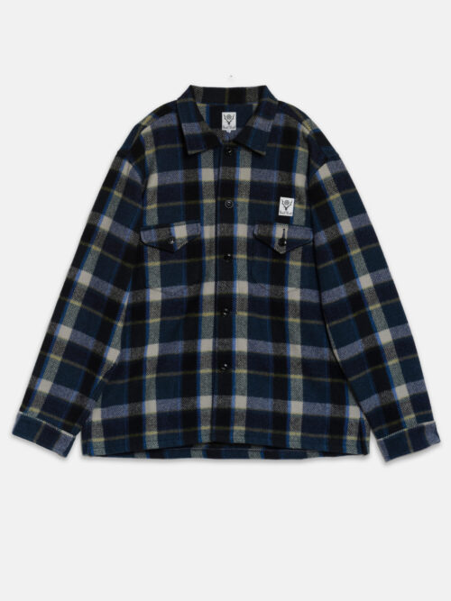 South2 West8 Smokey Shirt - Wool Melton Plaid