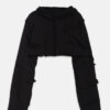 Swampgod Cropped Patchwork Hoodie, view 3