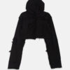 Swampgod Cropped Patchwork Hoodie
