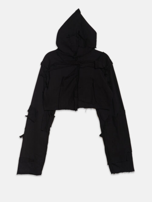Swampgod Cropped Patchwork Hoodie