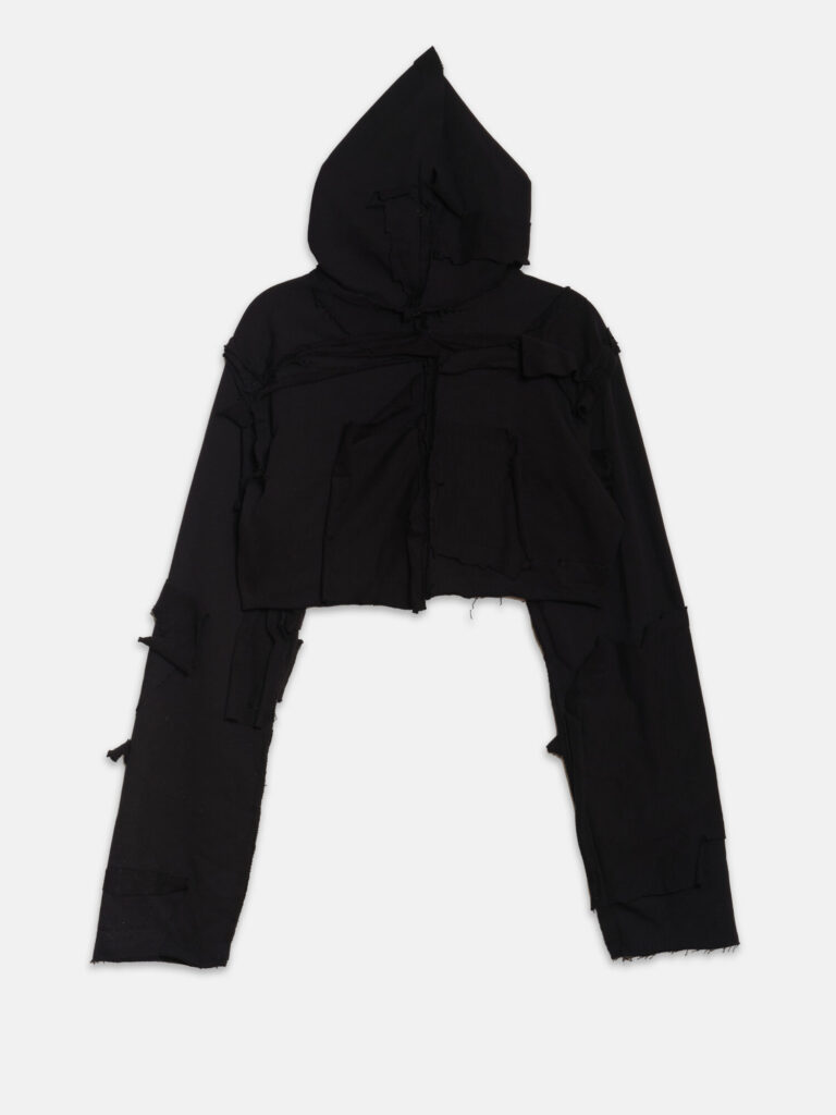 Swampgod Cropped Patchwork Hoodie