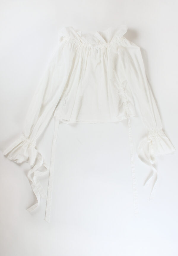 Ann Demeulemeester Stee Ruffled Drawstring Top, view 2