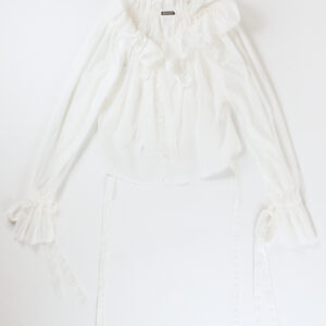 Ann Demeulemeester Stee Ruffled Drawstring Top