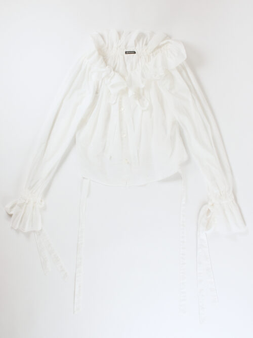 Ann Demeulemeester Stee Ruffled Drawstring Top
