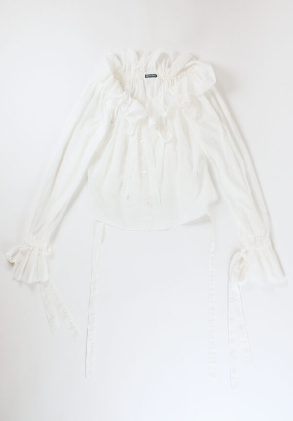 Ann Demeulemeester Stee Ruffled Drawstring Top