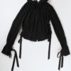 Ann Demeulemeester Stee Ruffled Drawstring Top - Black, view 2