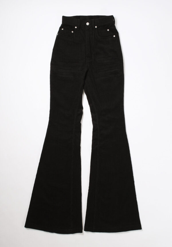Rick Owens F/W 25 Bolan Bootcut Trouser - Black Corduroy