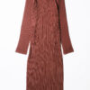 Issey Miyake Hatching Pleats Dress - Dark Brown, view 2