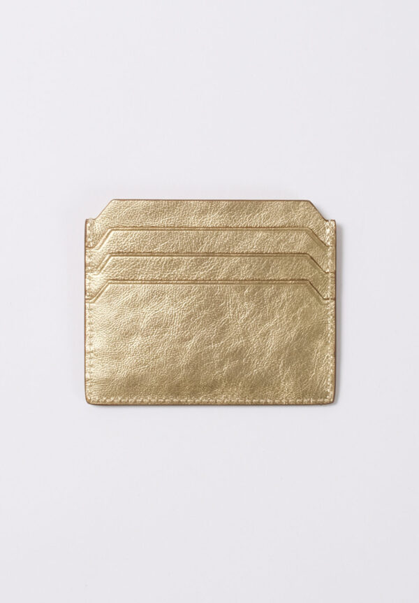 Santoni Tumbled Leather Credit Card Case, view 2
