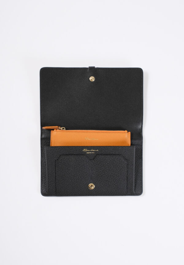 Santoni Tumbled Leather Document Holder, view 4