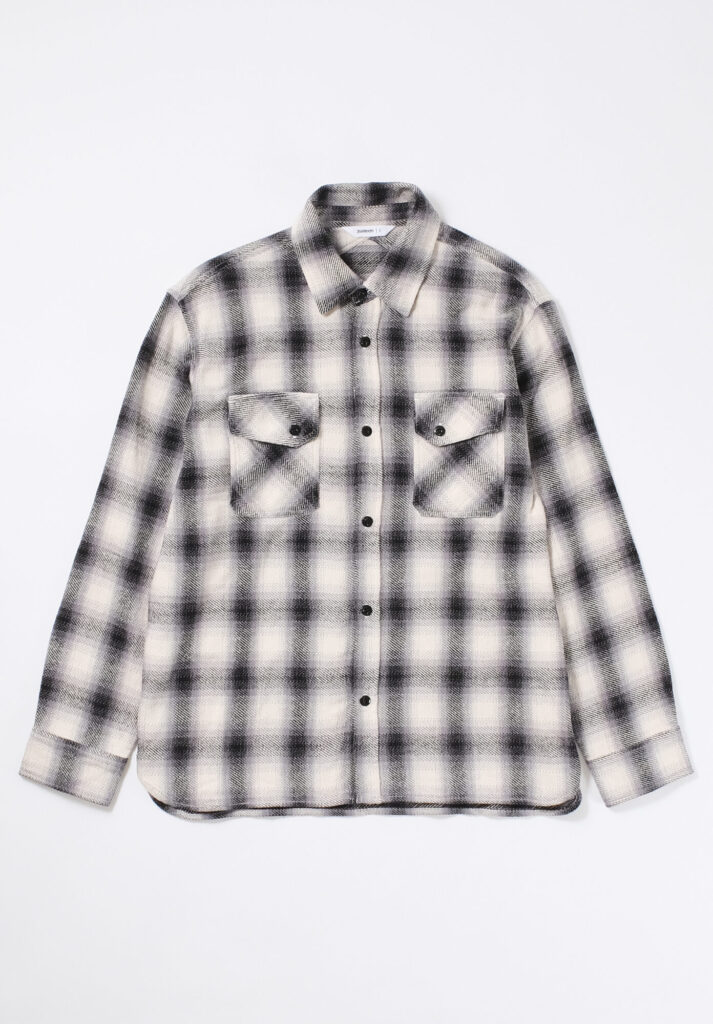 3Sixteen Crosscut Flannel - Cream/Black