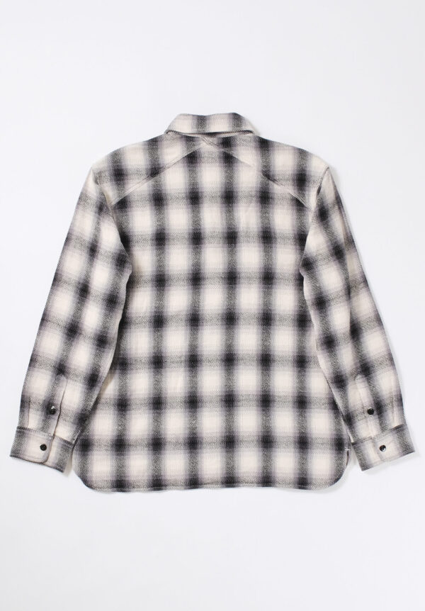 3Sixteen Crosscut Flannel - Cream/Black, view 2