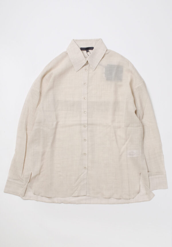 Tibi Sheer Wool Gauze Oversized Shirt
