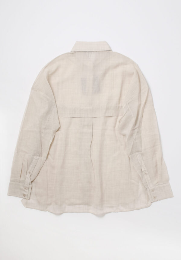 Tibi Sheer Wool Gauze Oversized Shirt
