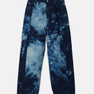 Tibi Tie Dye Denim Tuck Jean