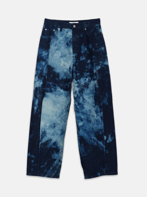 Tibi Tie Dye Denim Tuck Jean