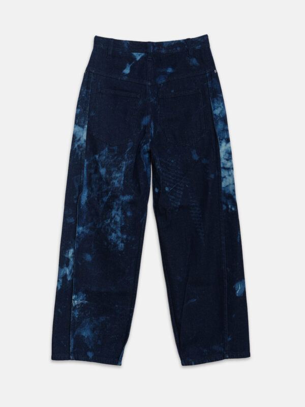 Tibi Tie Dye Denim Tuck Jean