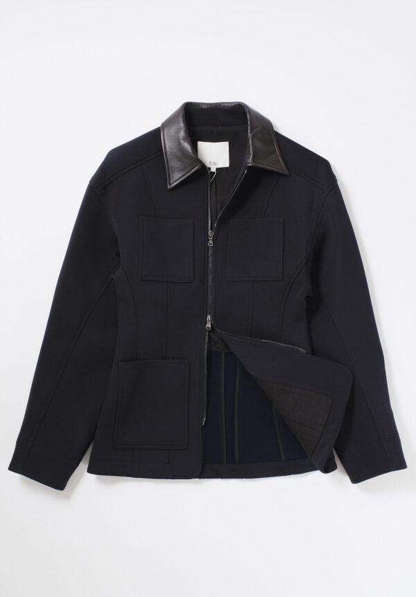 Tibi Bonded Twill Sculpted Workmens Jacket